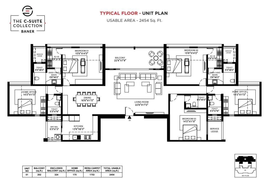 4+ BHK Floor Plan - Representative Image