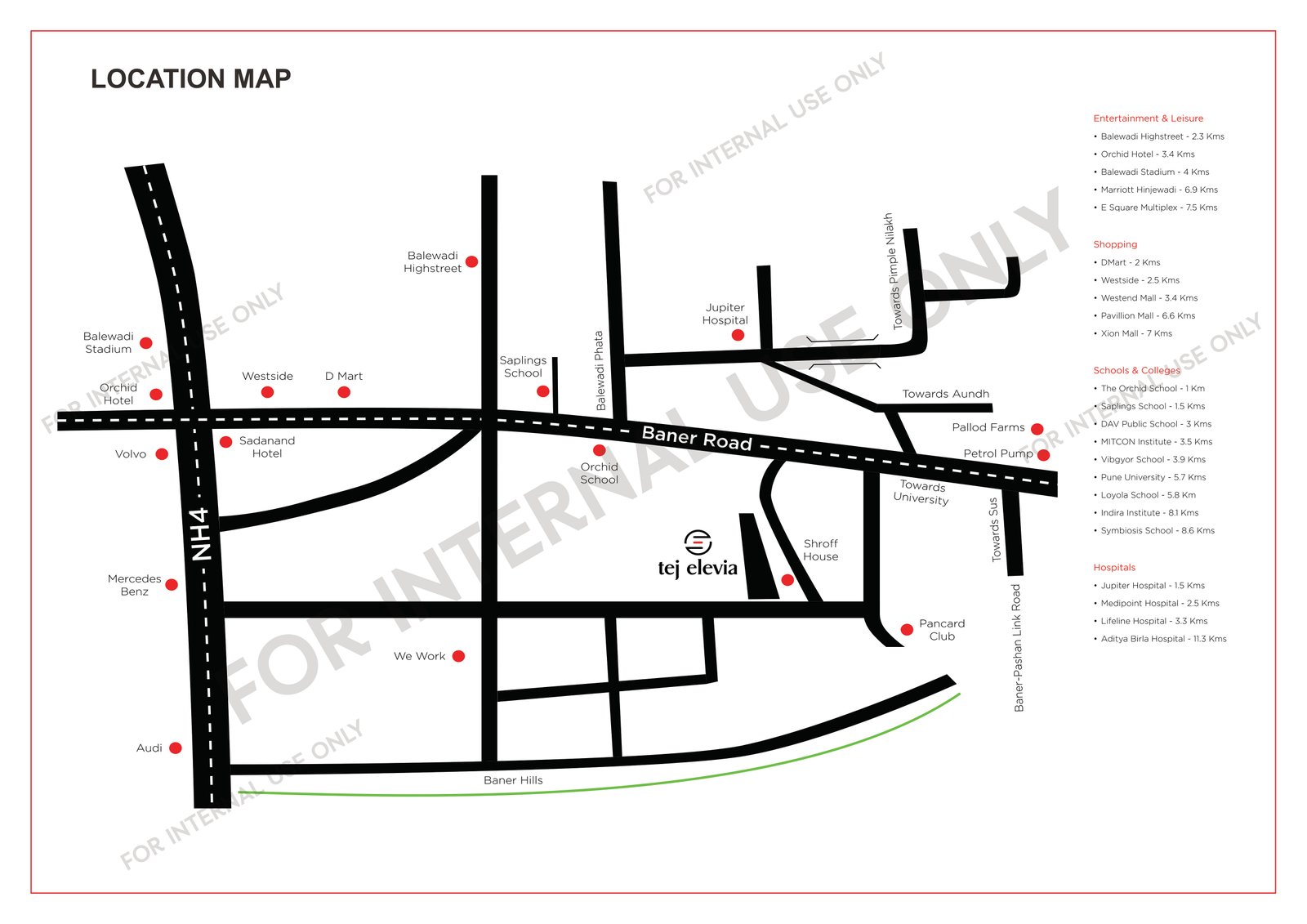 Location Map - TEJ ELEVIA Baner Pune